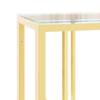 Avlastningsbord Konsollbord DIV. 110x30x70 cm rostfritt stål och glas