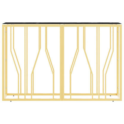 Avlastningsbord Konsollbord DIV. guld 110x30x70 cm rostfritt stål och glas