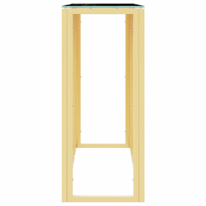 Avlastningsbord Konsollbord DIV. guld 110x30x70 cm rostfritt stål och glas