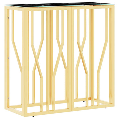 Avlastningsbord Konsollbord DIV. guld 70x30x70 cm rostfritt stål och glas