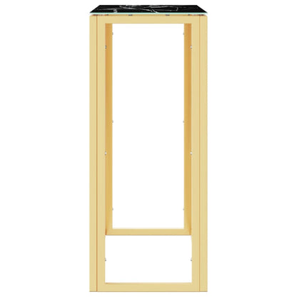 Avlastningsbord Konsollbord DIV. guld 70x30x70 cm rostfritt stål och glas