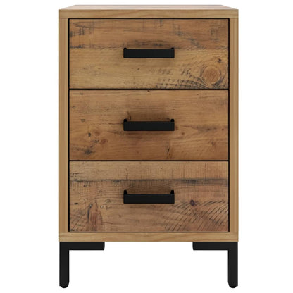 Sängbord Nattduksbord Brun 40x30x55 cm massiv återvunne furu