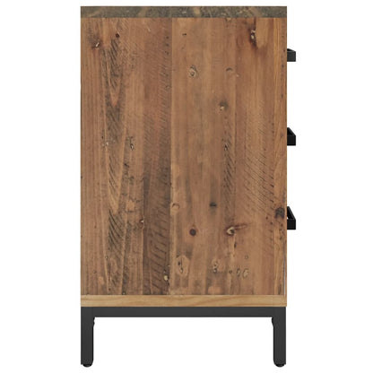 Sängbord Nattduksbord Brun 40x30x55 cm massiv återvunne furu