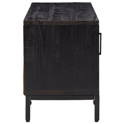 TV-Möbel Svart TV-Bänk 90x30x40 cm massiv furu