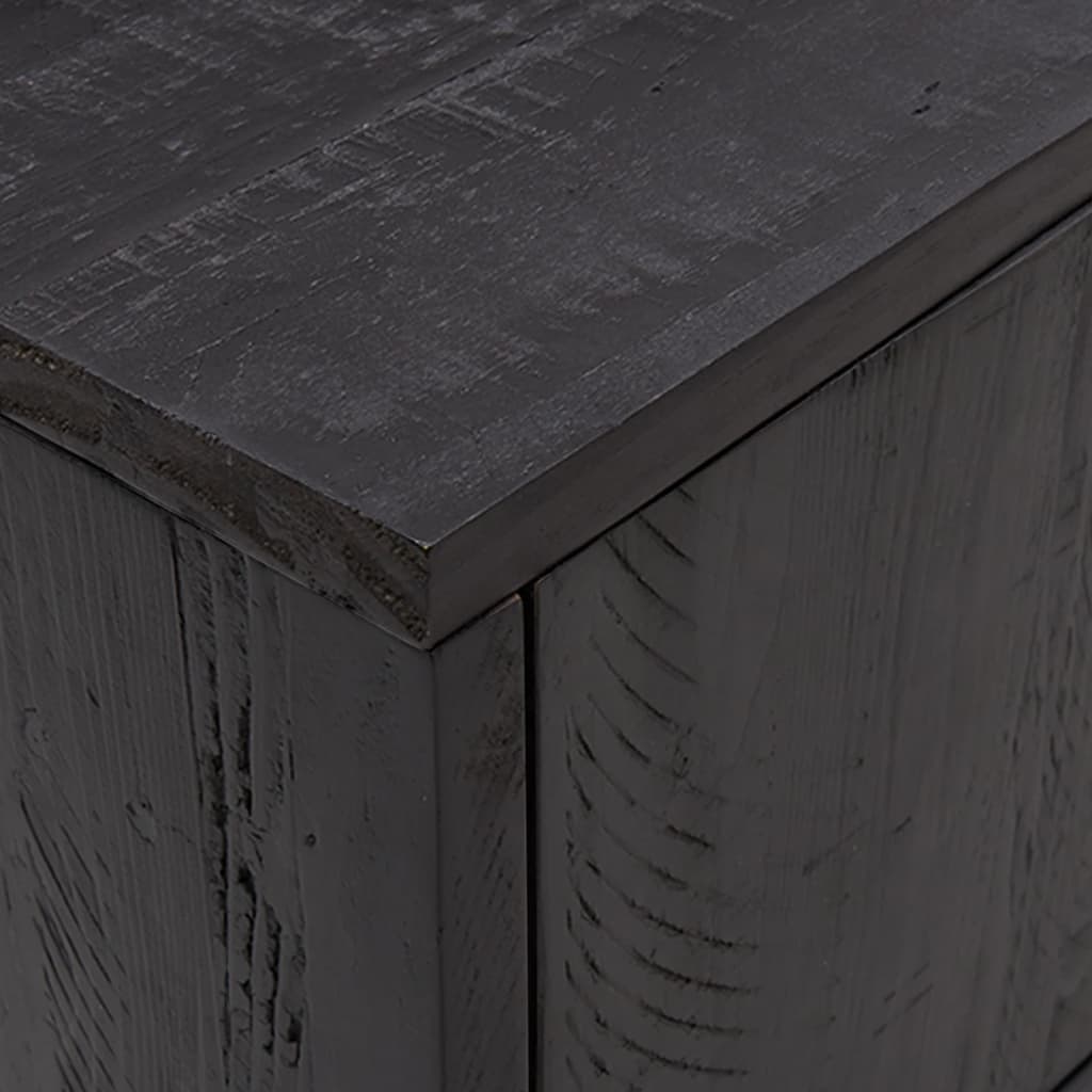 TV-Möbel Svart TV-Bänk 90x30x40 cm massiv furu