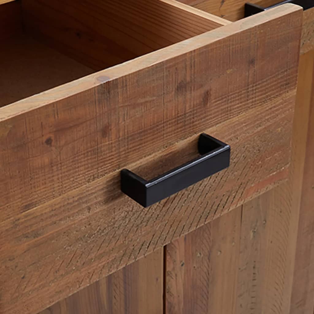 Skoställ Trä Skoskåp 75x40x110 cm massiv furu