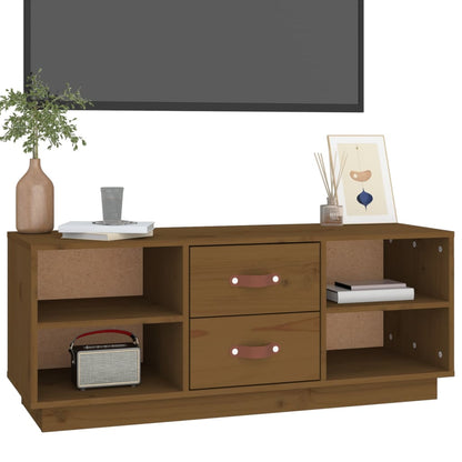 TV-Möbel Honungsbrun TV-Bänk 100x34x40 cm massiv furu