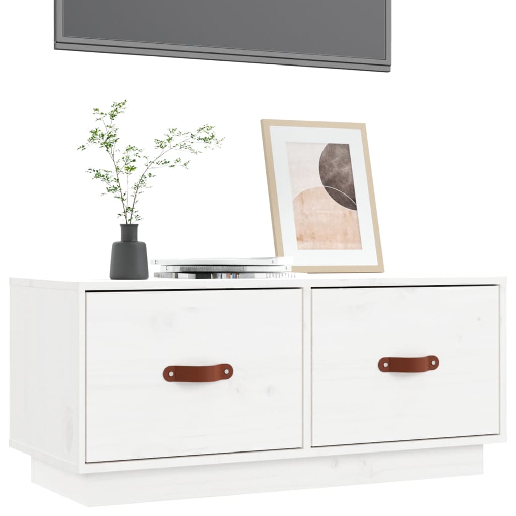 TV-Möbel Vit TV-Bänk 80x34x35 cm massiv furu