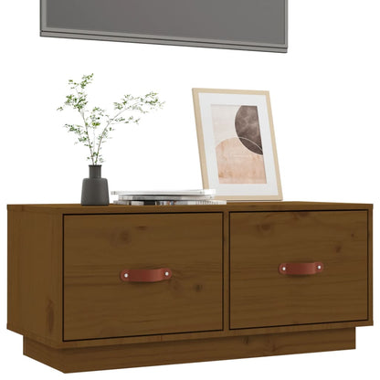 TV-Möbel Honungsbrun TV-Bänk 80x34x35 cm massiv furu