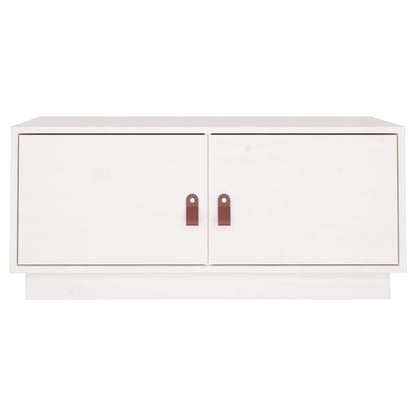 Soffbord Vit 80x50x35 cm massiv furu