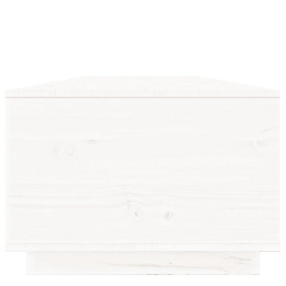 Soffbord Vit 100x50x35 cm massiv furu