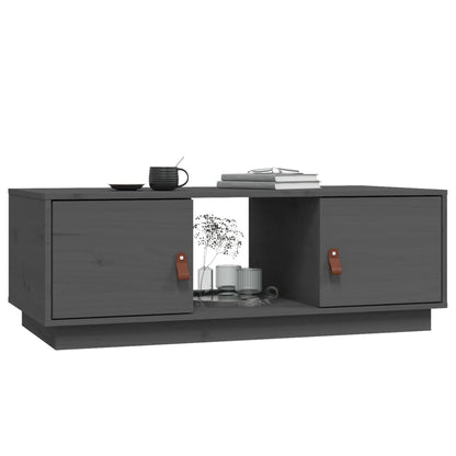 Soffbord Grå 100x50x35 cm massiv furu