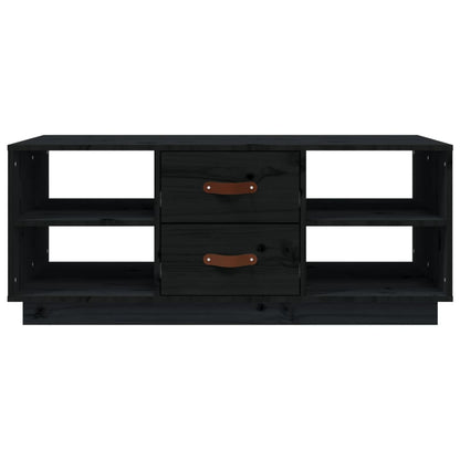Soffbord Svart 100x50x41 cm massiv furu