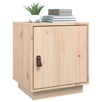 Sängbord 2 st vit 40x34x45 cm massivt furuträ