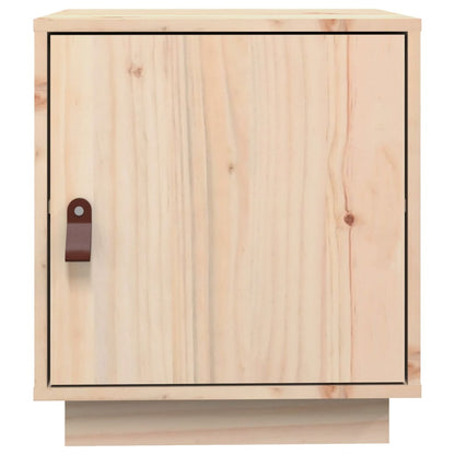 Sängbord 2 st vit 40x34x45 cm massivt furuträ