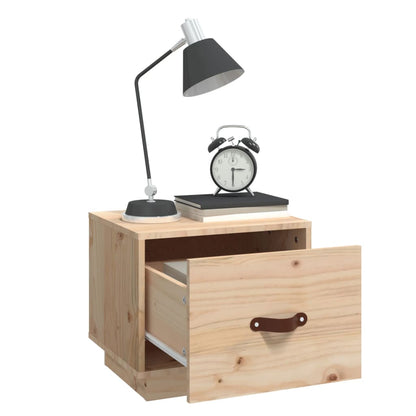 Sängbord 2 st vit 40x34x35 cm massivt furuträ