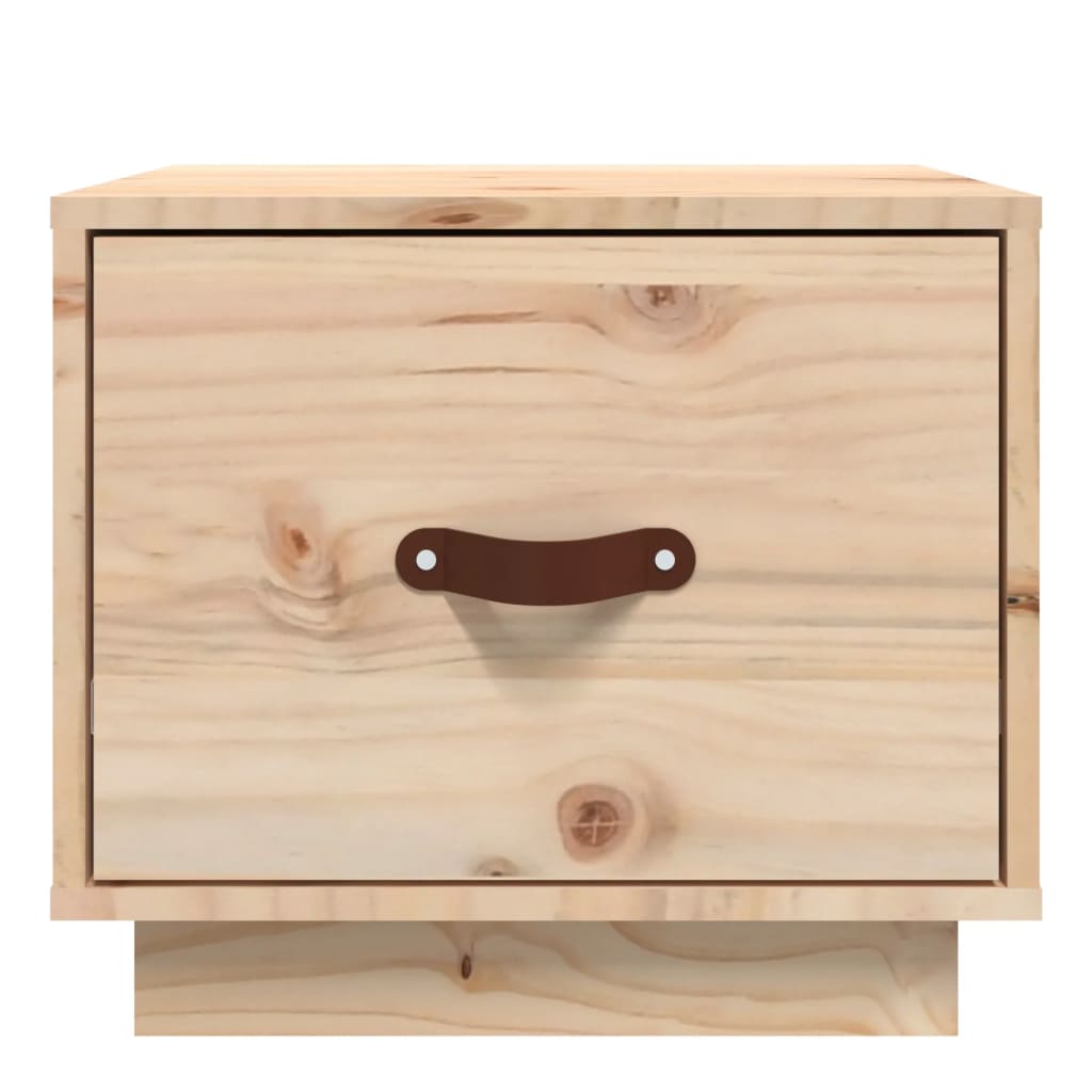 Sängbord 2 st vit 40x34x35 cm massivt furuträ
