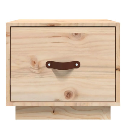 Sängbord 2 st vit 40x34x35 cm massivt furuträ