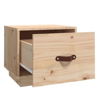 Sängbord 2 st vit 40x34x35 cm massivt furuträ