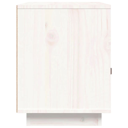 Sängbord 2 st vit 40x34x45 cm massivt furuträ