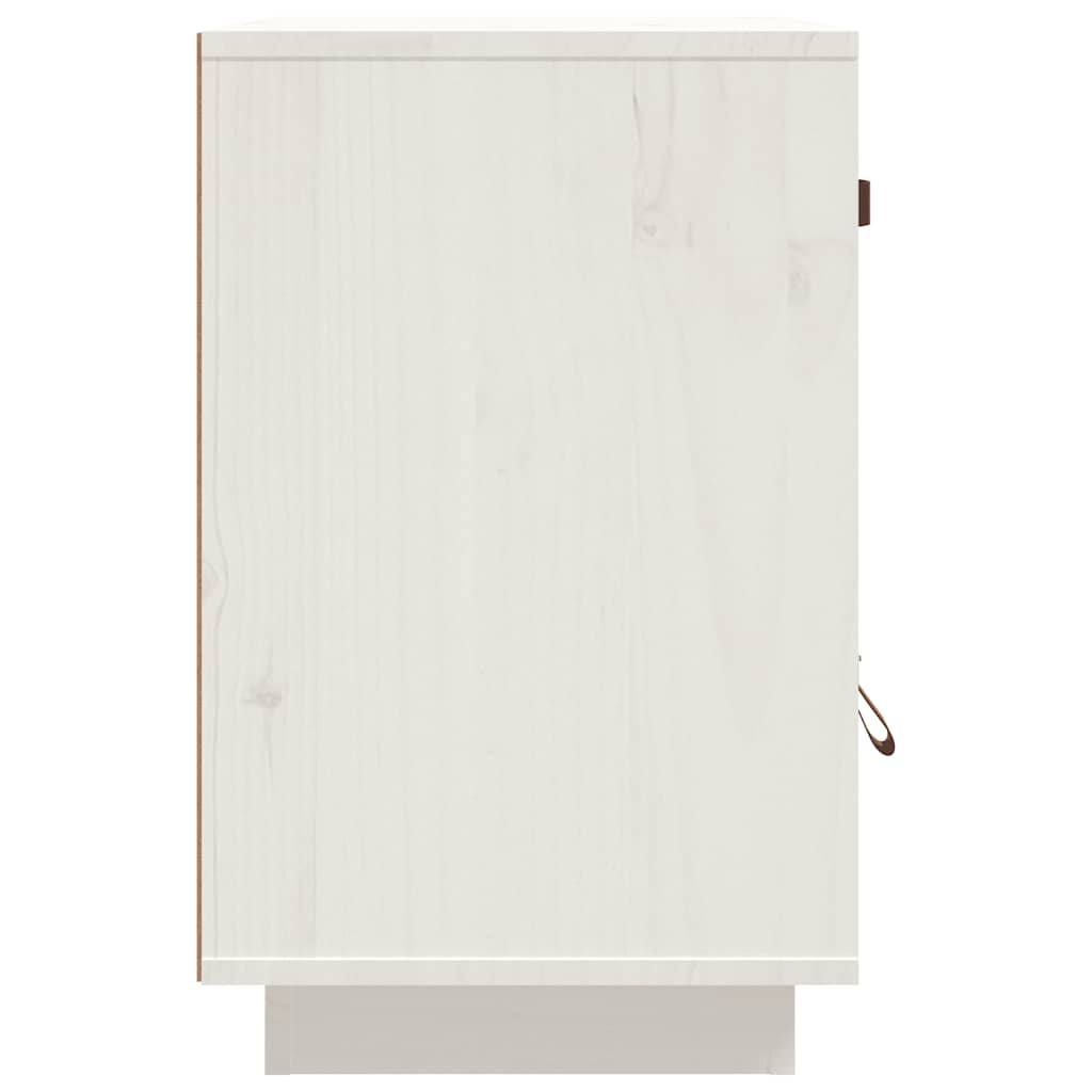 Sängbord 2 st vit 40x34x55 cm massiv furu