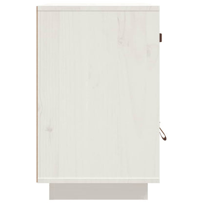 Sängbord 2 st vit 40x34x55 cm massiv furu