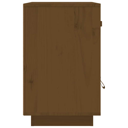 Sängbord 2 st honungsbrun 40x34x55 cm massiv furu
