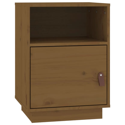Sängbord 2 st honungsbrun 40x34x55 cm massiv furu