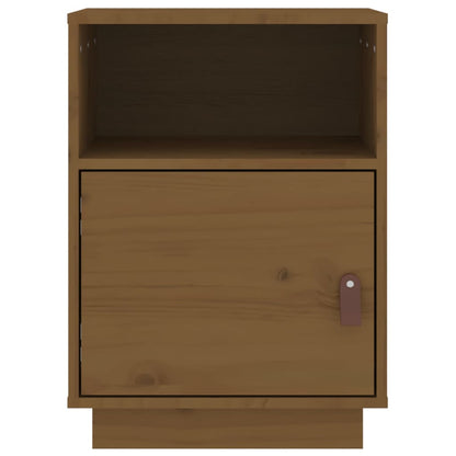 Sängbord 2 st honungsbrun 40x34x55 cm massiv furu