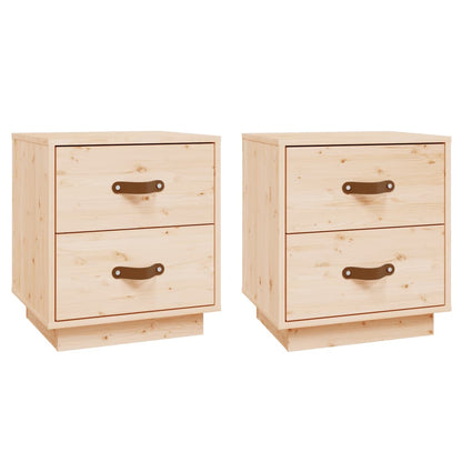Sängbord 2 st 40x34x45 cm massivt furu