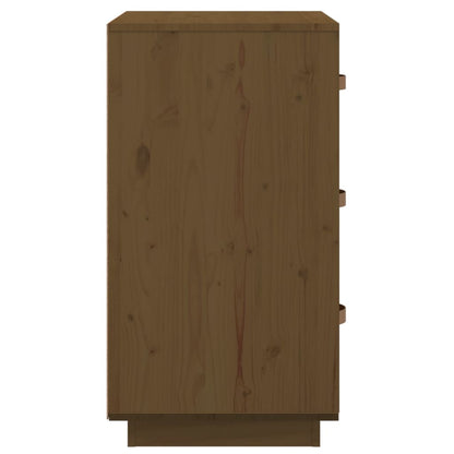 Sängbord Nattduksbord Honungsbrun 40x40x75 cm massiv furu