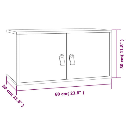 Väggskåp Svart 60x30x30 cm massiv furu