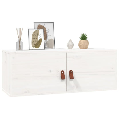 Väggskåp Vit 80x30x30 cm massiv furu