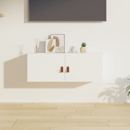 Väggskåp Vit 80x30x30 cm massiv furu