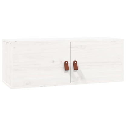 Väggskåp 2 st vit 80x30x30 cm massiv furu