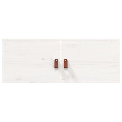 Väggskåp 2 st vit 80x30x30 cm massiv furu