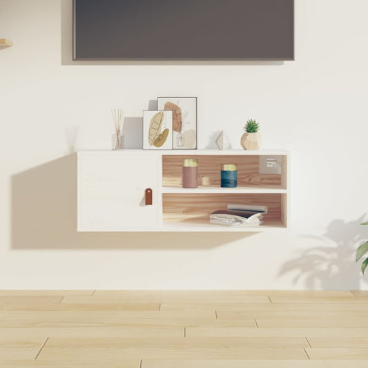 Väggskåp Vit 80x30x30 cm massiv furu
