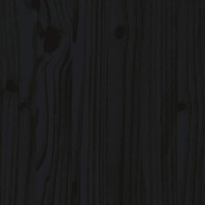 Sminkbord Svart 95x50x134 cm massiv furu