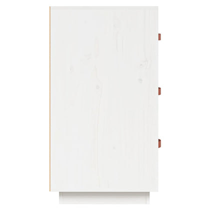 Byrå Vit 80x40x75 cm massiv furu
