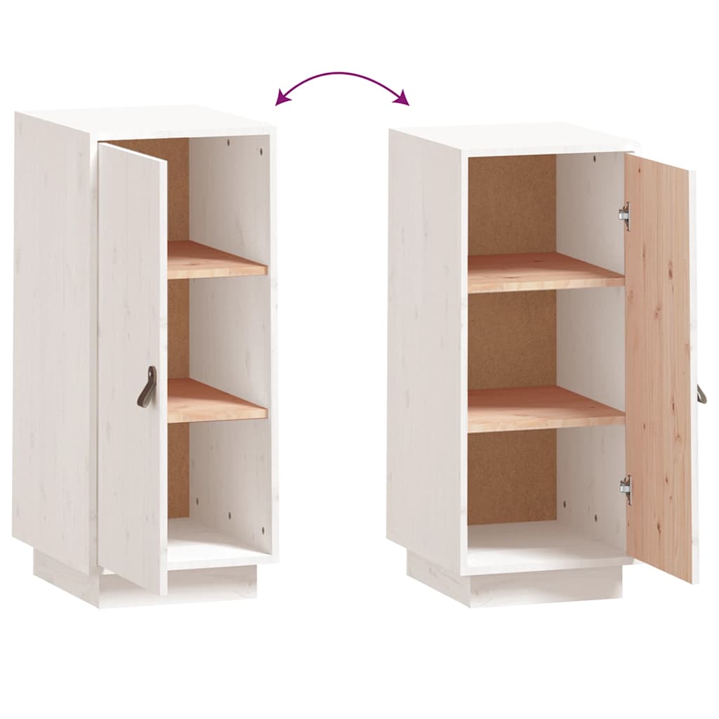 Skänk Vit 34x40x75 cm massiv furu