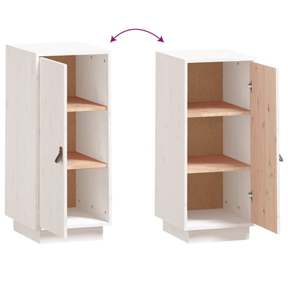 Skänk Vit 34x40x75 cm massiv furu