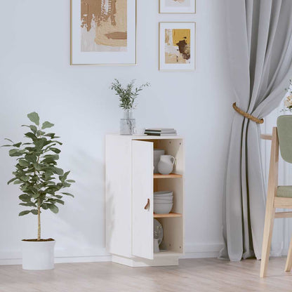 Skänk Vit 34x40x75 cm massiv furu