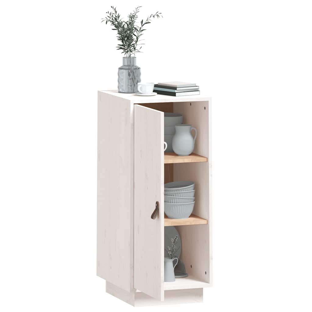 Skänk Vit 34x40x75 cm massiv furu