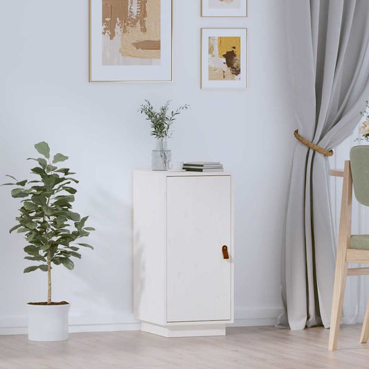 Skänk Vit 34x40x75 cm massiv furu