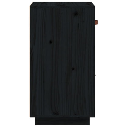 Skåp svart 34x40x75 cm massiv furu