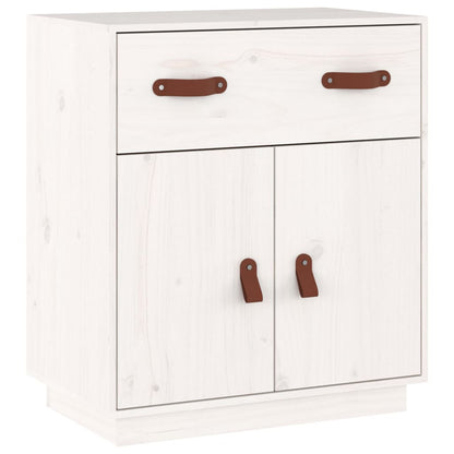 Skänk Vit 65,5x40x75 cm massiv furu