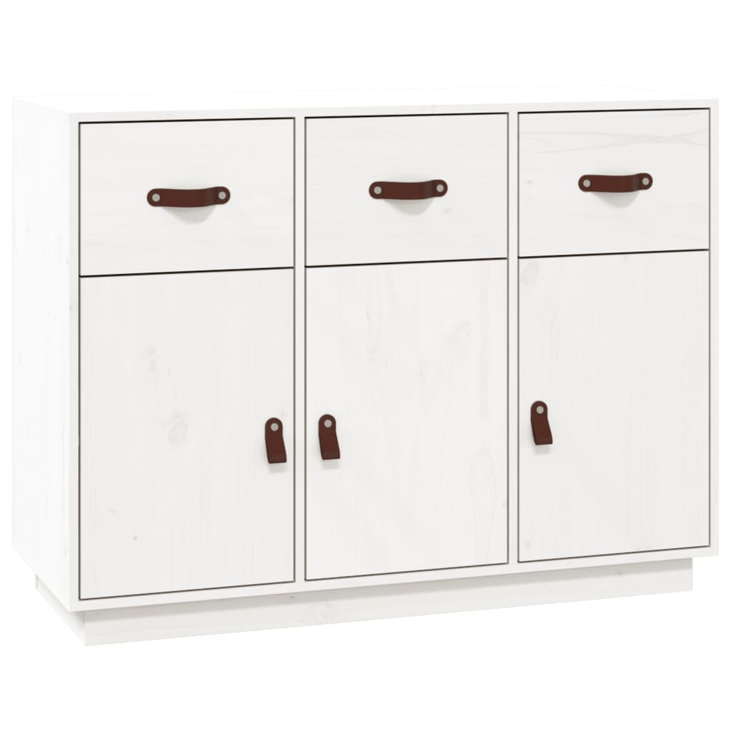 Skänk Vit 100x40x75 cm massiv furu