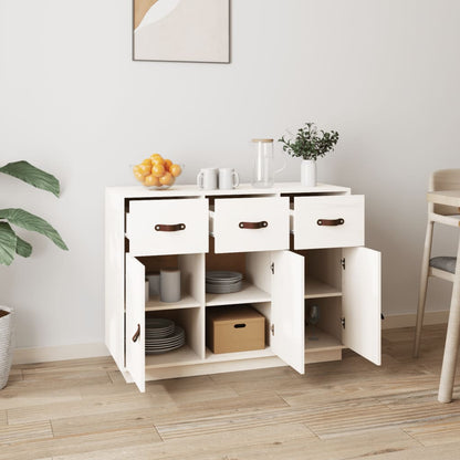 Skänk Vit 100x40x75 cm massiv furu