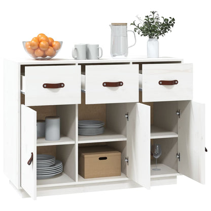 Skänk Vit 100x40x75 cm massiv furu