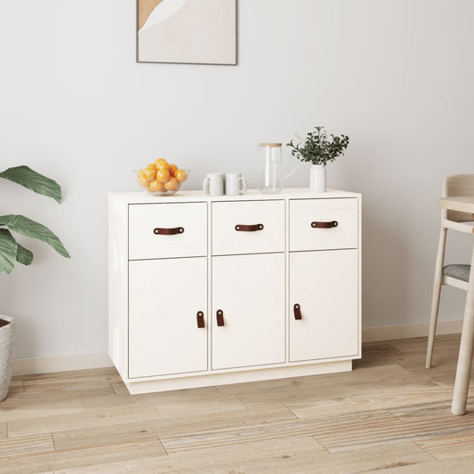 Skänk Vit 100x40x75 cm massiv furu